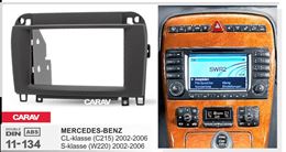 Переходная рамка для установки автомагнитолы CARAV 11-134: 2 DIN / 173 x 98 mm / MERCEDES-BENZ CL-klasse (C215) 2002-2006; S-klasse (W220) 2002-2006
