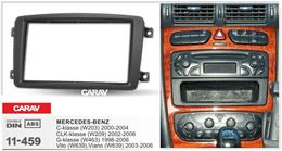 Переходная рамка для установки автомагнитолы CARAV 11-459: 2 DIN / 173 x 98 mm / 178 x 102 mm / MERCEDES-BENZ C-klasse (W203) 2000-2004; CLK-klasse (W209) 2002-2006; G-klasse (W463) 1998-2006; Viano (W639) 2003-2006; Vito (W639) 2003-2006