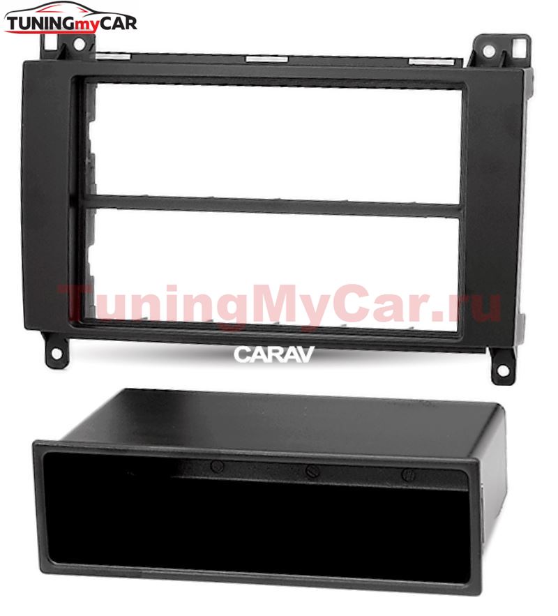 Переходная рамка для установки автомагнитолы CARAV 11-497: 1 DIN / 182 x 53 mm / MERCEDES-BENZ A-klasse (W169) 2004-2012, В-klasse (W245) 2005-2011, Vito 2006+, Viano 2008+