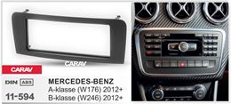 Переходная рамка для установки автомагнитолы CARAV 11-594: 1 DIN / 182 x 53 mm / MERCEDES-BENZ A-klasse (W176) 2012+; B-klasse (W246) 2012+; GLA-klasse (X156) 2014+