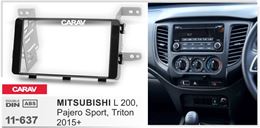 Переходная рамка для установки автомагнитолы CARAV 11-637: 2 DIN / 173 x 98 mm / MITSUBISHI L200, Pajero Sport, Triton 2015+