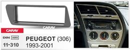 Переходная рамка для установки автомагнитолы CARAV 11-310: 1 DIN / 182 x 53 mm / PEUGEOT (306) 1993-2001