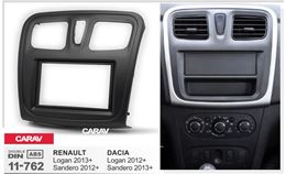 Переходная рамка для установки автомагнитолы CARAV 11-762: 2 DIN / 173 x 98 mm / 178 x 102 mm / RENAULT Logan 2013+; Sandero 2012+ / DACIA Sandero 2013+; Logan 2012+