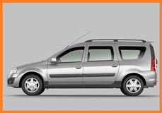 Накладки на пороги (темно-серое тиснение) LADA Largus с 2012 г.в.
