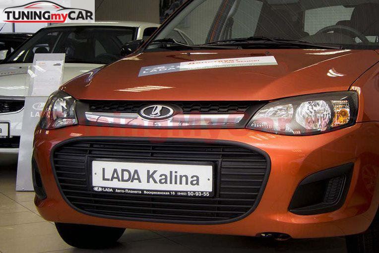 Заглушка в проем переднего бампера На зиму LADA Kalina 2 с 2013 г.в.