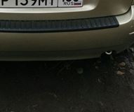 Накладка на задний бампер (АБС) Lada Kalina Седан с 2004 по 2013 г.в., Lada Kalina Универсал с 2004 г.в.