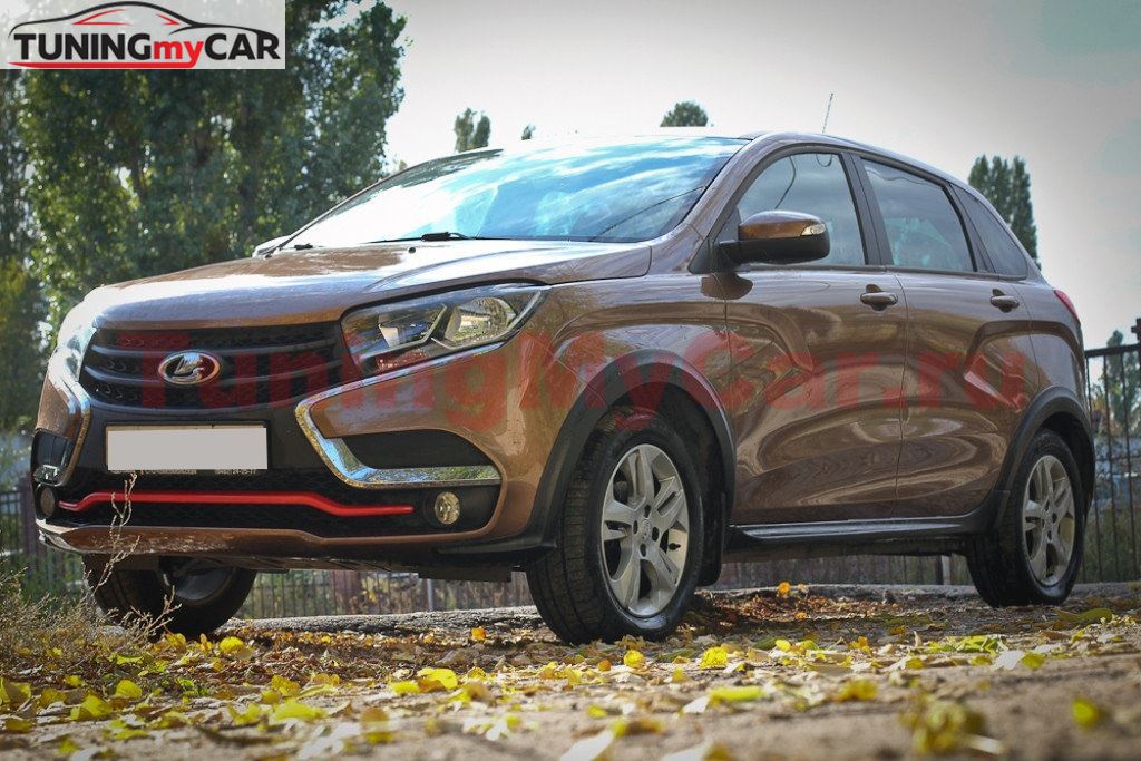 Накладка (крашеная) на передний бампер LADA XRAY c 2016 г.в.