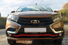Накладка (крашеная) на передний бампер LADA XRAY c 2016 г.в.