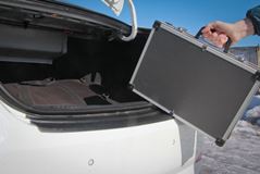 Накладка на задний бампер Hyundai Solaris (АБС) с 2011 по 2017 г.в.
