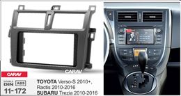 Переходная рамка для установки автомагнитолы CARAV 11-172: 2 DIN / 173 x 98 mm / 178 x 102 mm / SUBARU Trezia 2010-2016 / TOYOTA Verso-S 2010+; Ractis 2010-2016