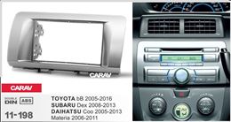 Переходная рамка для установки автомагнитолы CARAV 11-198: 2 DIN / 173 x 98 mm / 178 x 102 mm / TOYOTA bB 2005-2016 / SUBARU Dex 2008-2013 / DAIHATSU Coo 2005-2013; Materia 2006-2011