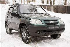 Зимняя заглушка решётки переднего бампера Chevrolet Niva Bertone 2009-