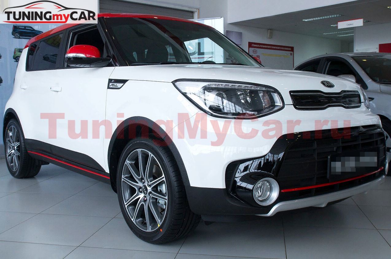 Накладки на колёсные арки KIA Soul 2017- (PS) ШАГРЕНЬ