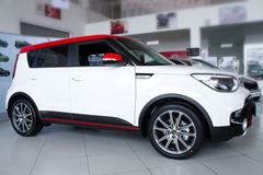 Молдинги на двери KIA Soul 2014- ШАГРЕНЬ
