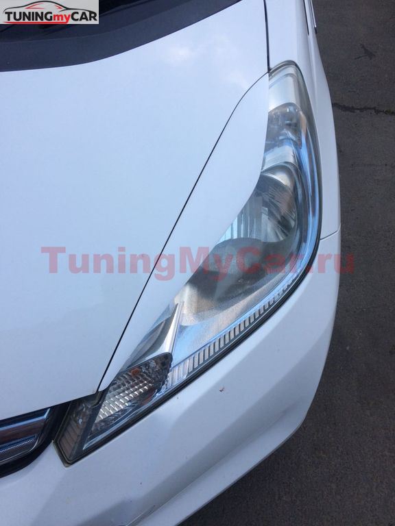 Реснички на фары HONDA FIT 2010-2013 рестайлинг (GP1, GE6, GE7, GE8, GE9)