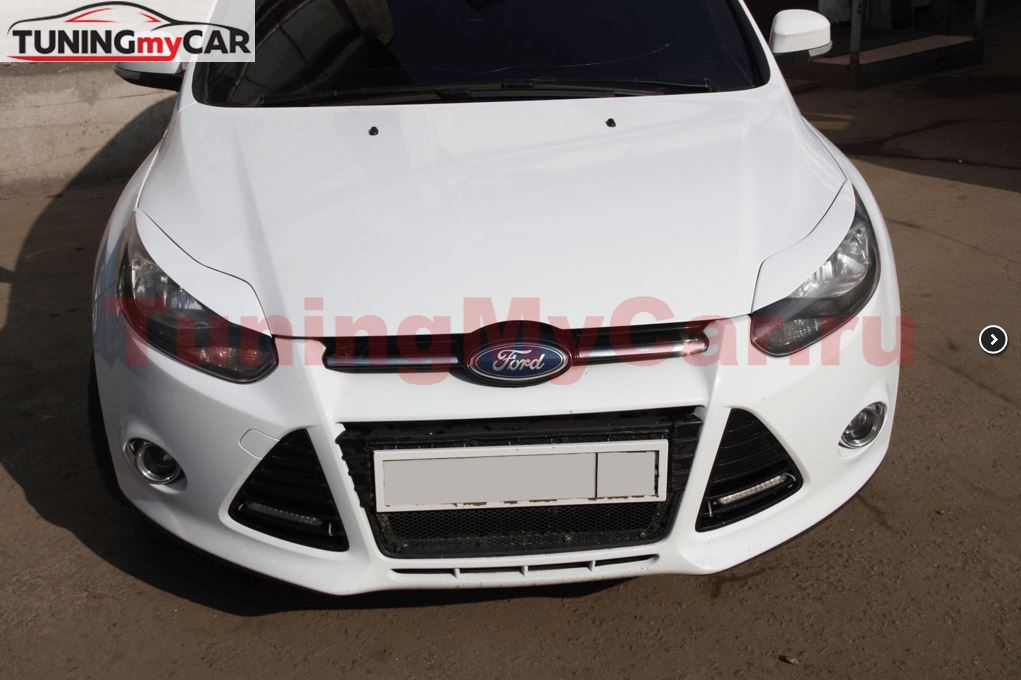 Реснички на фары для Ford Focus 3 2011-2015 var№2 узкие