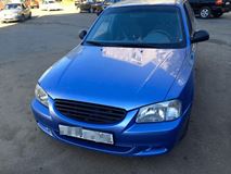  Решетка радиатора Hyundai Accent (три полосы матовая)