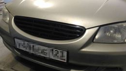  Решетка радиатора Hyundai Accent (три полосы матовая)