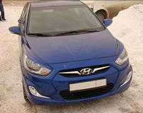 Реснички на фары для Hyundai Solaris (2010-2014)