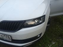 Реснички на фары для Skoda Rapid var №1 2012+ (NH3)