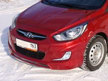 Юбка переднего бампера для Hyundai Solaris (2010-2013) var№2