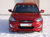 Юбка переднего бампера для Hyundai Solaris (2010-2013) var№2