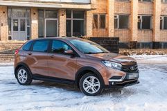 Cross-комплект. Накладки на арки, пороги и передний бампер (АБС) Lada Xray с 2016 г.в.