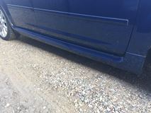 Пластиковые внешние цельные пороги для Ford Focus 2 2004-2011г.в. (кроме купэ)