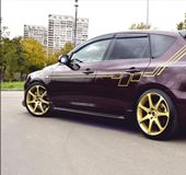 Накладки на внешние пороги Mazda 3 BK 2003-2009 (sedan/hb)