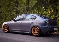 Накладки на внешние пороги Mazda 3 BK 2003-2009 (sedan/hb)