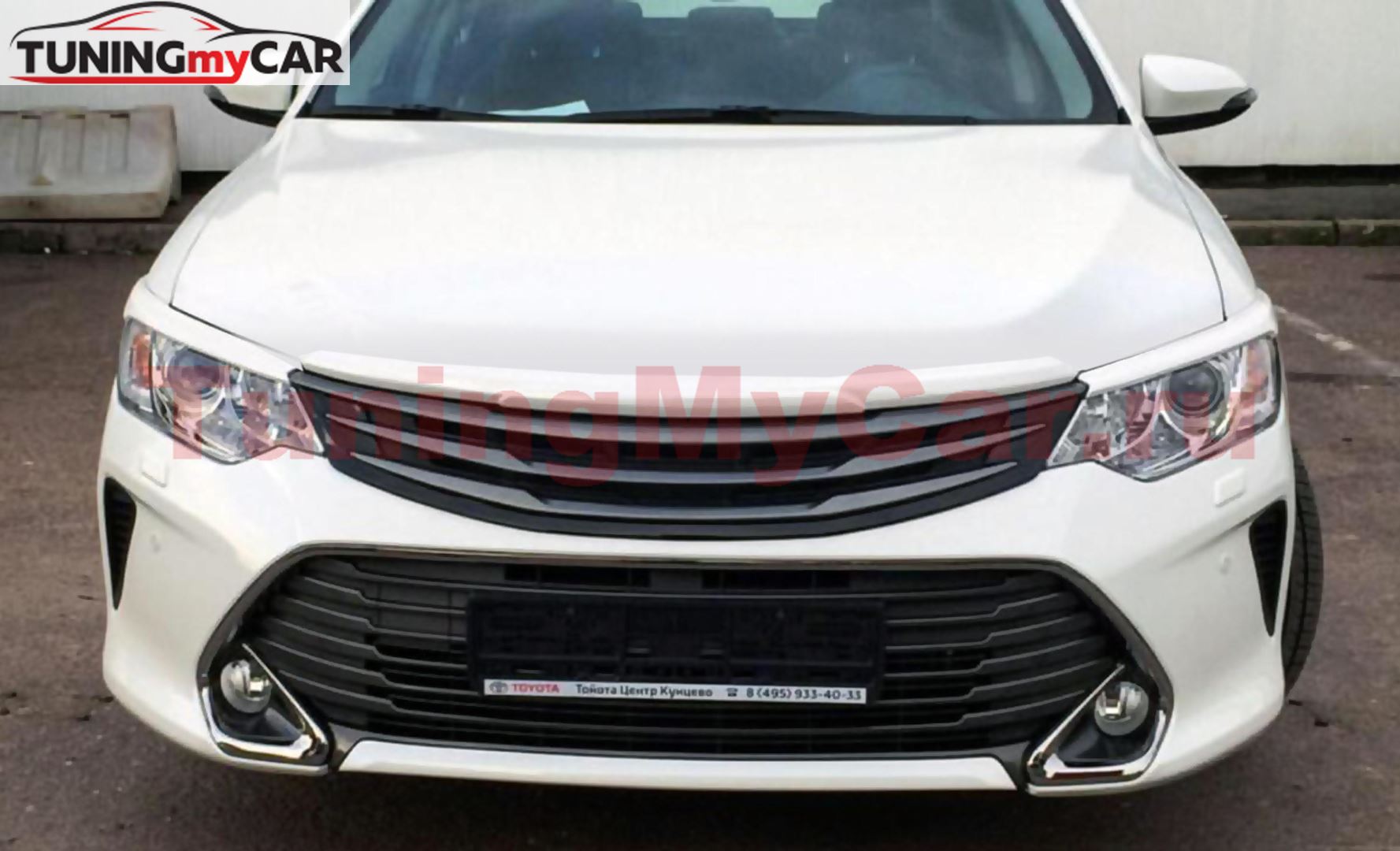 Накладка на капот (антихром) Toyota Camry 2014-2017