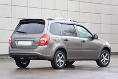 Накладка на задний бампер (черное тиснение) (ABS) LADA KALINA Cross/KALINA II универсал с 2013/Granta Универсал с 2018