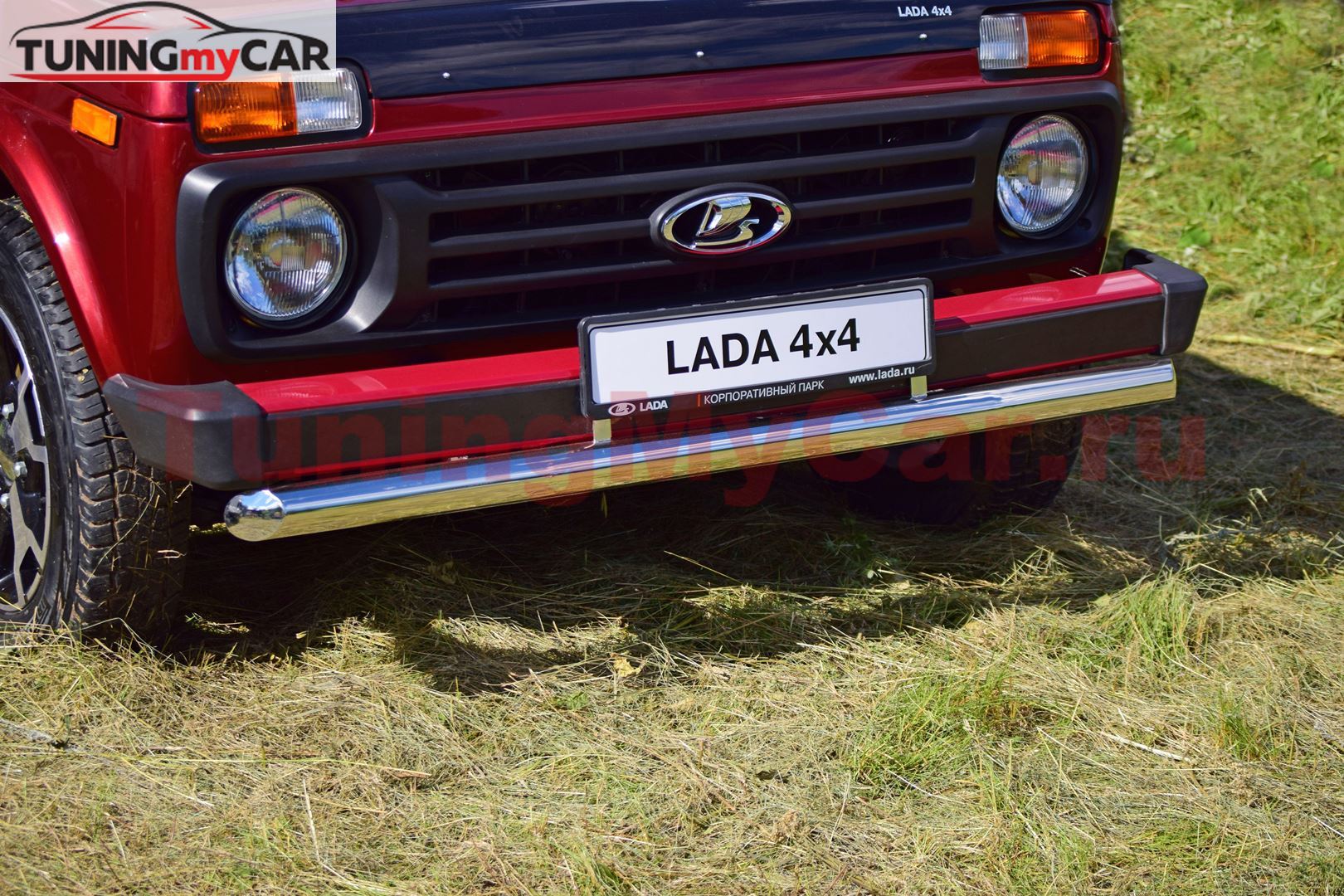 Защита переднего бампера одинарная 63мм (НПС) LADA 4х4 2121 1995-