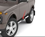 Защита порогов с накладками 63 мм (НПС) LADA 4х4 2121 1995-/ 4x4 URBAN 2015-