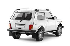 Защита порогов с накладками Ø76мм (НПС) LADA "4х4 2121" 1995-/ "4x4 URBAN" 2015-
