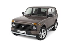 Защита переднего бампера одинарная Ø63 мм СЕРЕБРИСТАЯ (ППК) на LADA 4x4 Urban с 2015