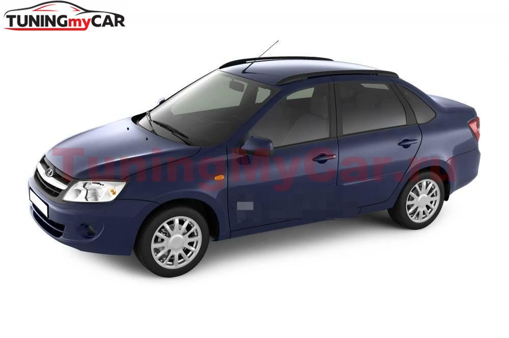 Рейлинги "Комфорт" на LADA Granta Седан с 2011 / Kalina Седан 2004-2011 (Черный муар)