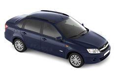 Рейлинги "Комфорт" на LADA Granta Седан с 2011 / Kalina Седан 2004-2011 (Черный муар)