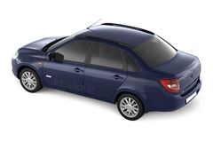 Рейлинги "Комфорт" на LADA Granta Седан с 2011 / Kalina Седан 2004-2011 (Черный муар)
