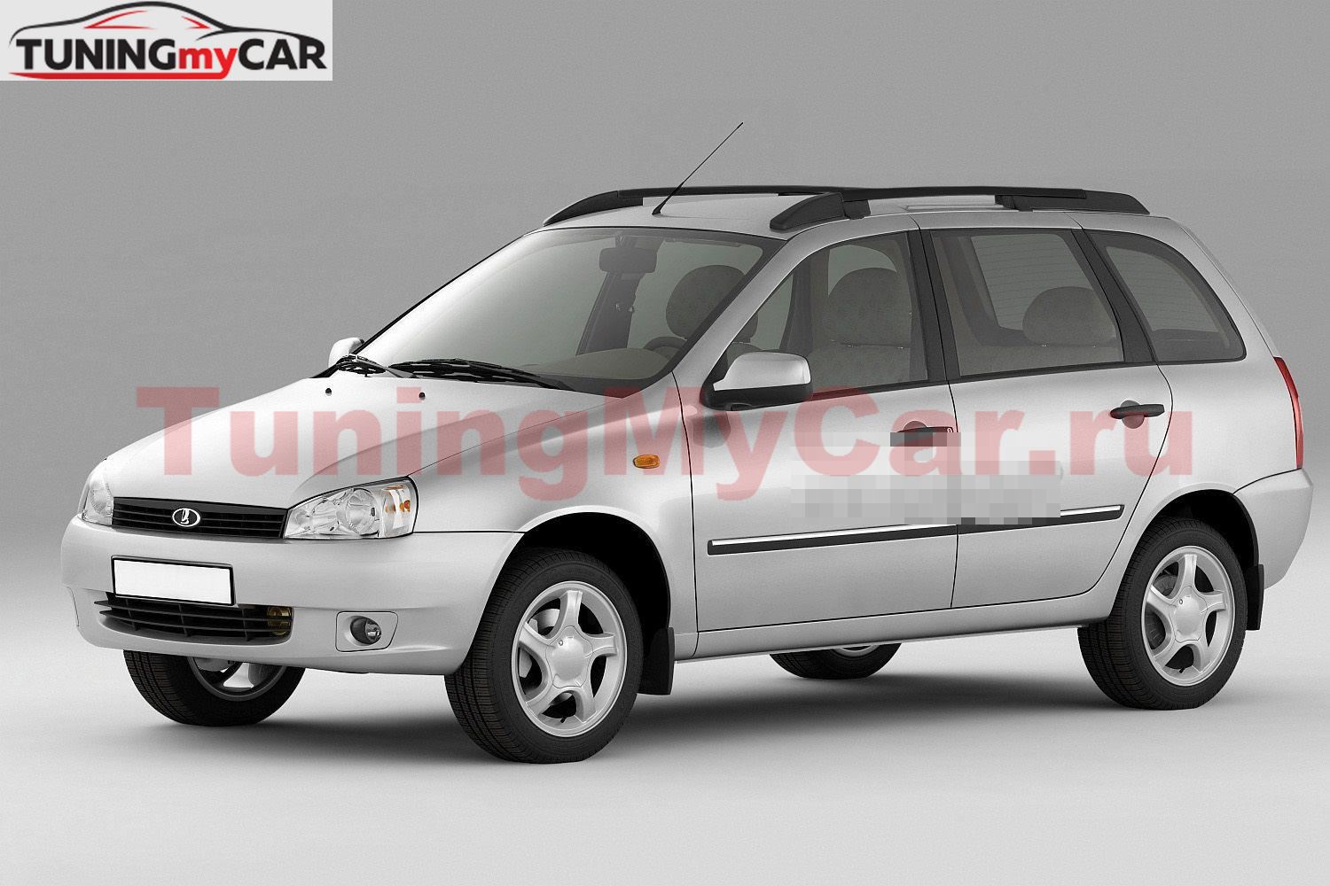 Рейлинг (Черный муар) (под крышу с "ребром") "Комфорт" LADA Kalina Универсал 2004-2013