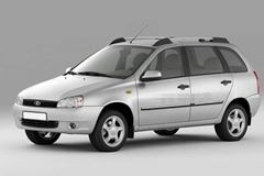 Рейлинги "Усиленные" (Серебристый муар) под крышу с ребром / LADA Kalina 1 Универсал 2004-2013