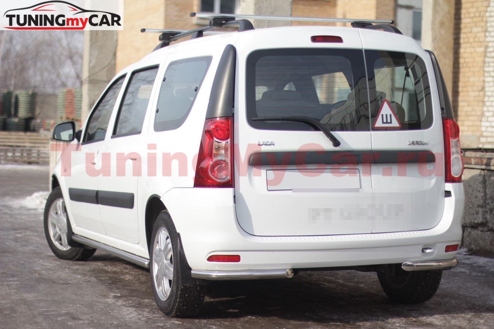 Защита заднего бампера угловая 51 мм (НПС) LADA LARGUS 2012-, LADA LARGUS CROSS 2015-