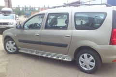 Защита порогов с алюм. площадкой 51 мм (НПС) LADA Largus 2012-
