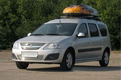 Накладка на решётку бампера 10 мм (НПС) LADA Largus 2012-