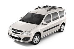Рейлинги "Усиленные" с тремя поперечинами (Черный муар) LADA Largus c 2012