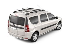 Рейлинги "Усиленные" с тремя поперечинами (Черный муар) LADA Largus c 2012