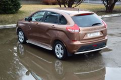 Защита заднего бампера одинарная 51мм (НПС) LADA XRAY 2016-