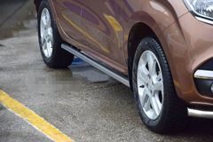 Защита порогов прямая 51мм (НПС) LADA XRAY 2016-