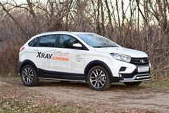 Защита переднего бампера двойная Ø51/51 мм (НПС) LADA XRAY Cross с 2018