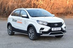 Защита переднего бампера одинарная Ø51 мм (НПС) LADA XRAY Cross с 2018